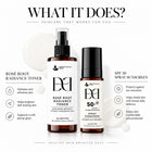 Dermis Dose SPF 50 Spray Sunscreen | 50ml + Dermis Dose Rosé Root Radiance Toner | 100ml